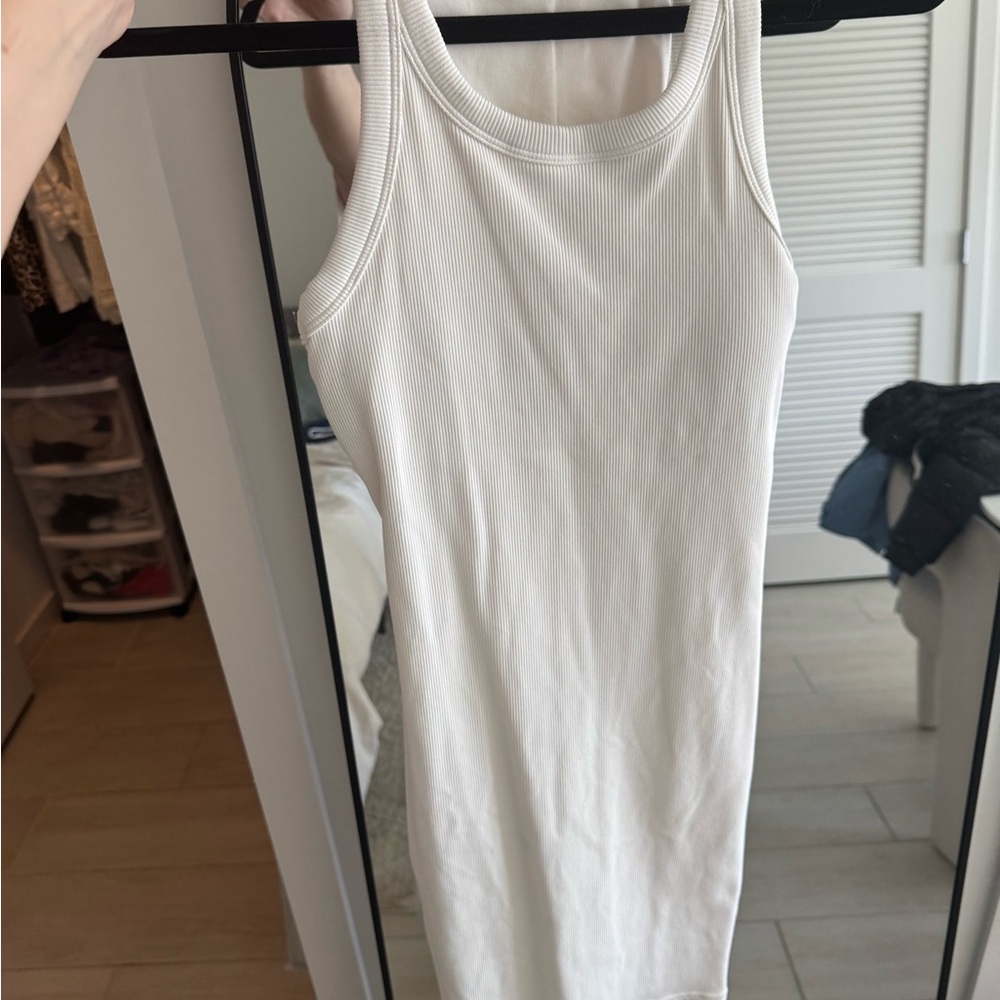 White Ribbed dress